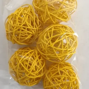Brunch balls 8 cm yellow