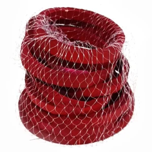 Bamboo rings 10-12 cm in net bordeaux