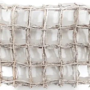 Browny nets 40x50 cm stone washed white
