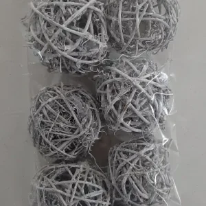 Brunch balls 6 cm stone washed white