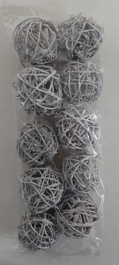 Brunch balls 6 cm stone washed white