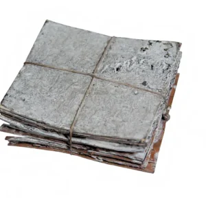 Birch bark 10x10 cm misty white