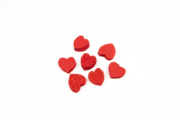 Coconut hearts 3,5 cm red