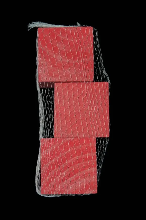 Wooden cubes 7 cm in net red