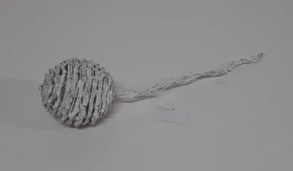 Ball knotty vine 10 cm misty white