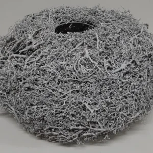 Disk bonsai wood dia. 75 cm high 40 cm misty white