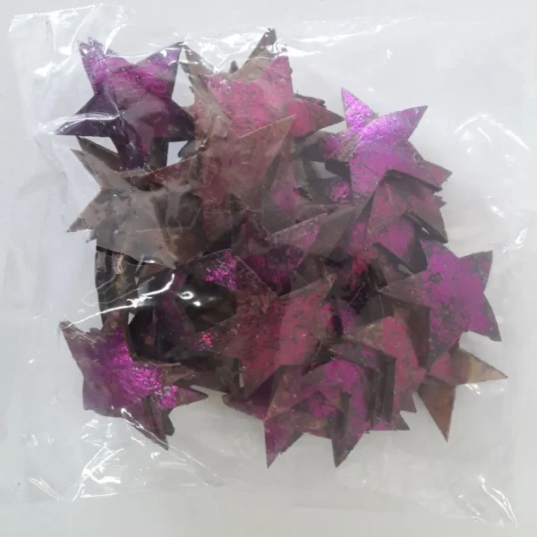 Coconut stars 3,5 cm patina fuchsia