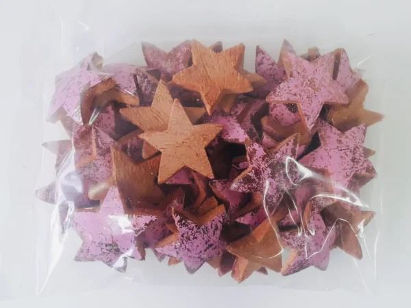 Coconut stars 6 cm patina light pink
