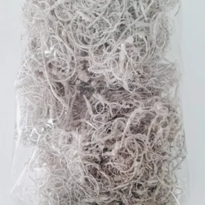 Curly moss pearl washed white