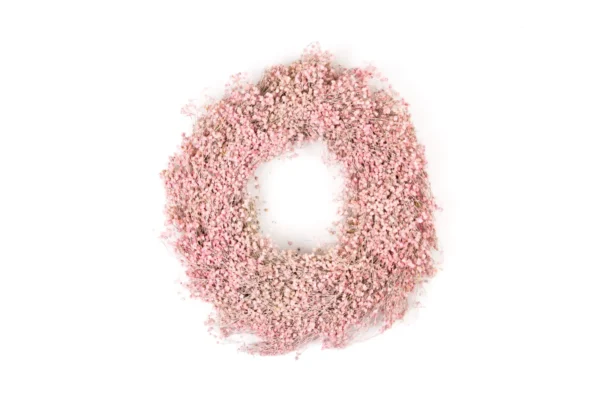 Wreath gypsophila preserved 25 cm light pink