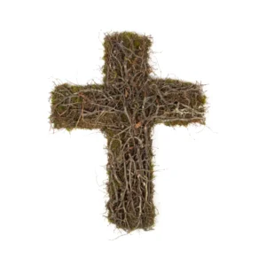 Cross flat moss/bonsai wood 50 cm natural