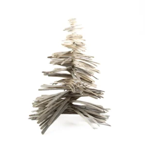 Christmas tree standing takong strips stone washed white
