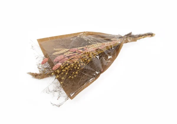 Dried flowers bouquet light pink