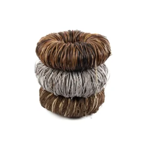 Wreaths grass/nito 20 cm on bundle mixed natural/stone washed white