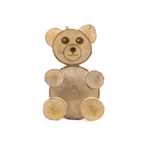 Bear wood slices 23 cm natural