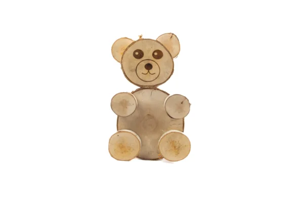 Bear wood slices 23 cm natural