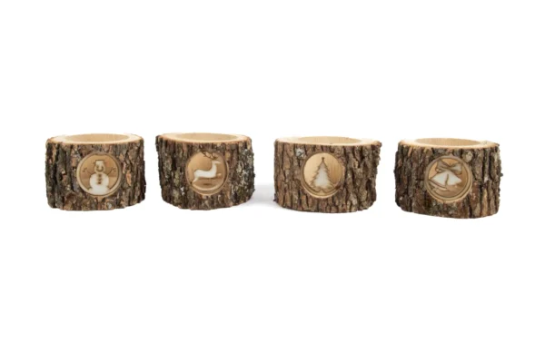 Oak pot with mix design autumn h. 9 cm dia. 13-15 cm natural