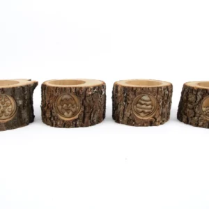 Oak pot with mix design spring h. 9 cm dia. 13-15 cm natural