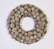 Wreath austriaca cones turned around XXL 45 cm platinum