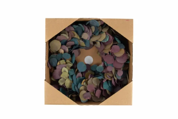 Wreath eucalyptus populus preserved 35 cm mixed