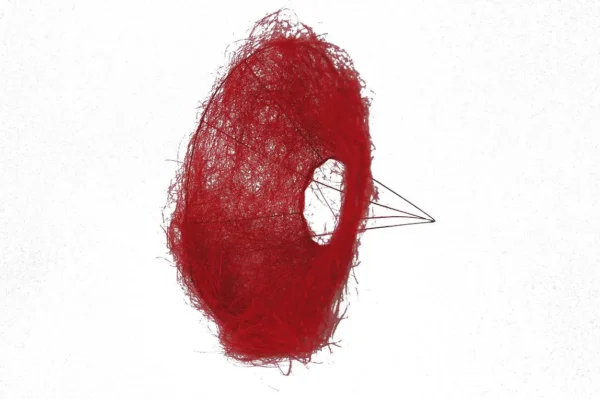 Sisal bouquet holder wild 10" red