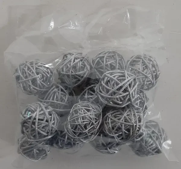 Brunch balls 4 cm silver