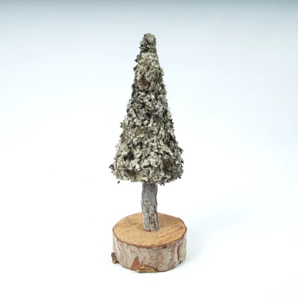 Tree stone moss grey on foot 30x12 cm natural