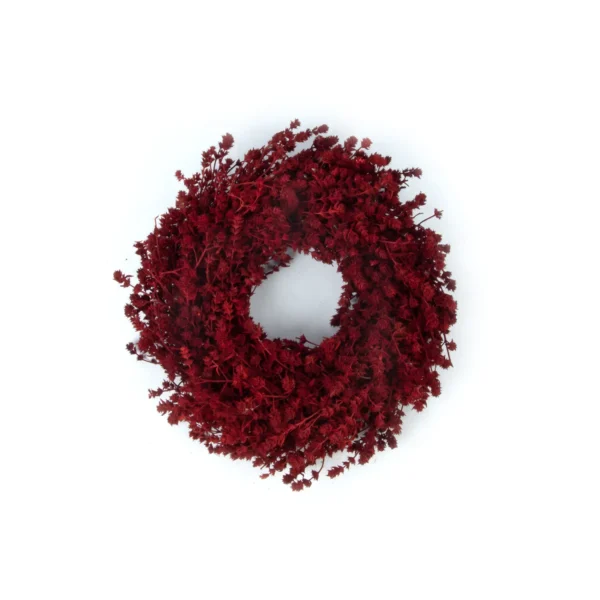 Wreath leinenherb 25 cm bordeaux