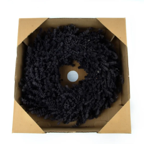 Wreath leinenherb 60 cm black
