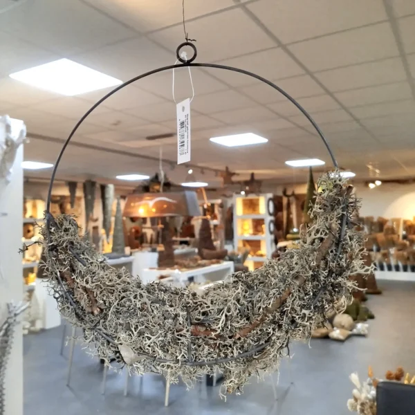 Ring half tied tree moss 30 cm natural