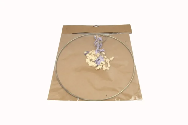 Ring gold 25 cm with hanging bouquet flieder