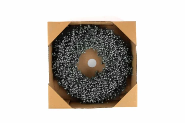 Wreath flax 25 cm metallic black