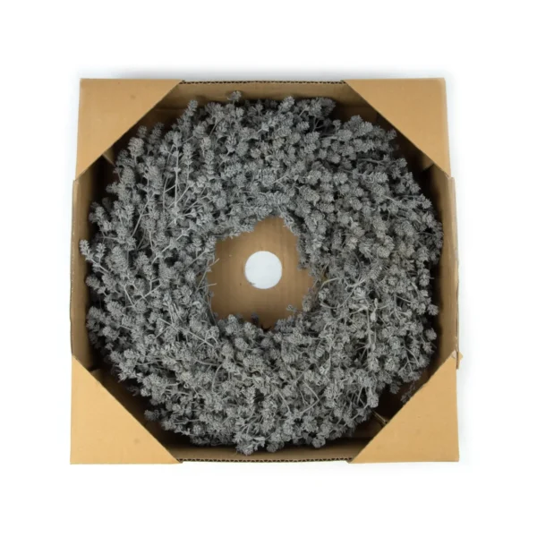 Wreath leinenherb 35 cm misty grey