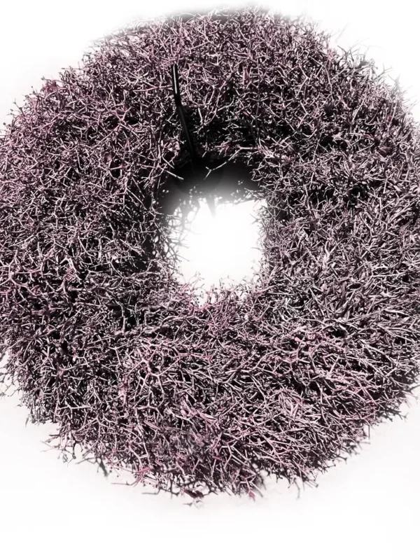 Wreath iron bush 35 cm metallic berry