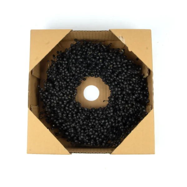 Wreath flax 25 cm black