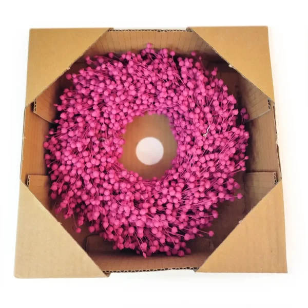 Wreath flax 25 cm fuchsia