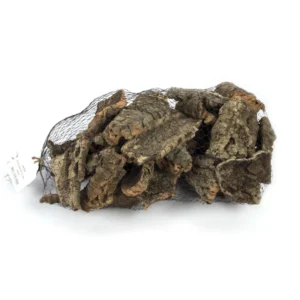 Cork pieces in net natural