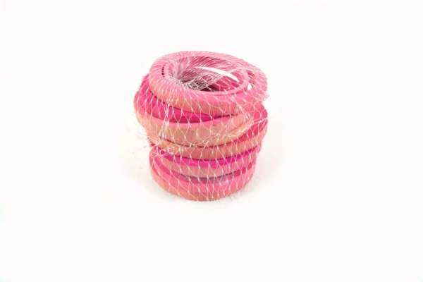 Bamboo rings 10-12 cm in net fuchsia