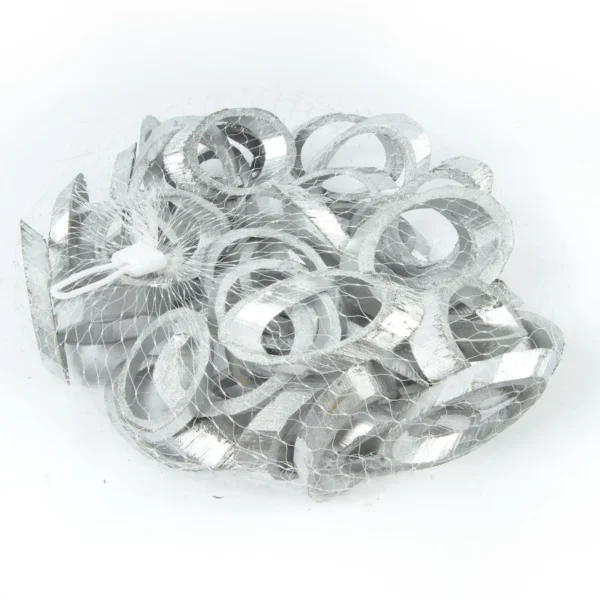Bamboo rings oval in net silver