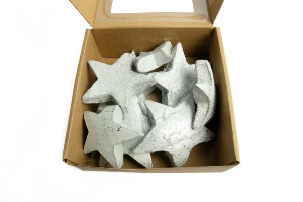 Coconut stars in metallic green