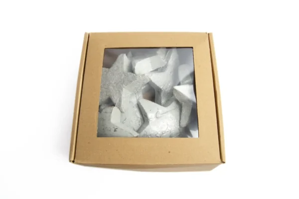 Coconut stars metallic green in box