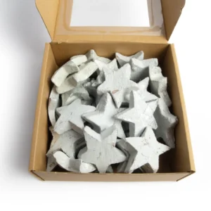 Small coconut stars metallic green