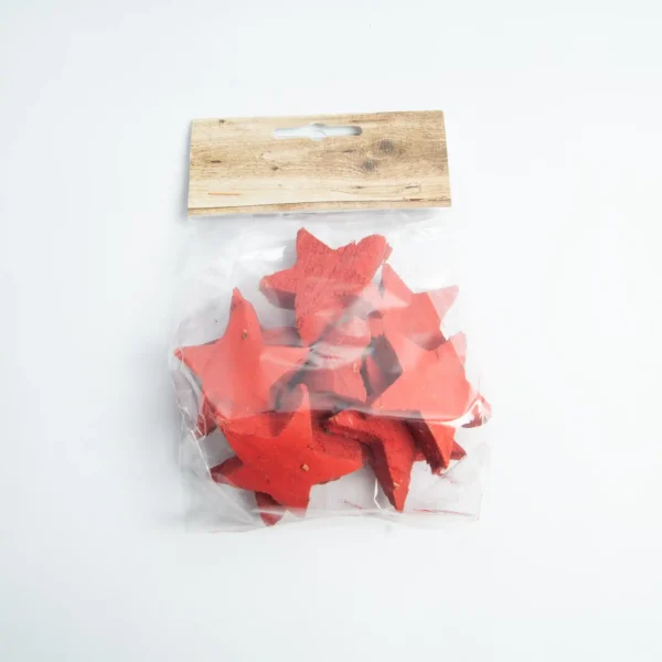 Coconut stars 5 cm red
