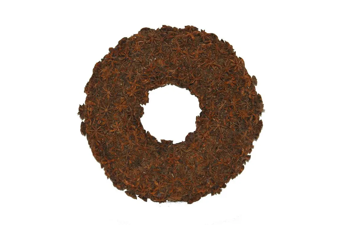 Wreath Star anise 40 cm natural
