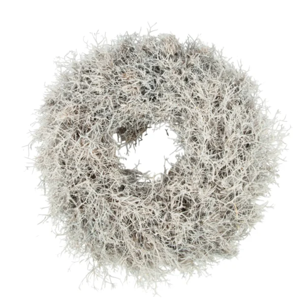 Wreath iron bush 35 cm stone washed white