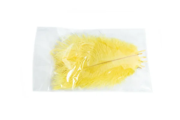 Ostrich feathers small yellow