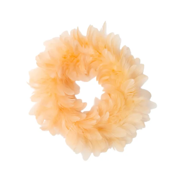 Ring with orange feathers, 25 cm diameter